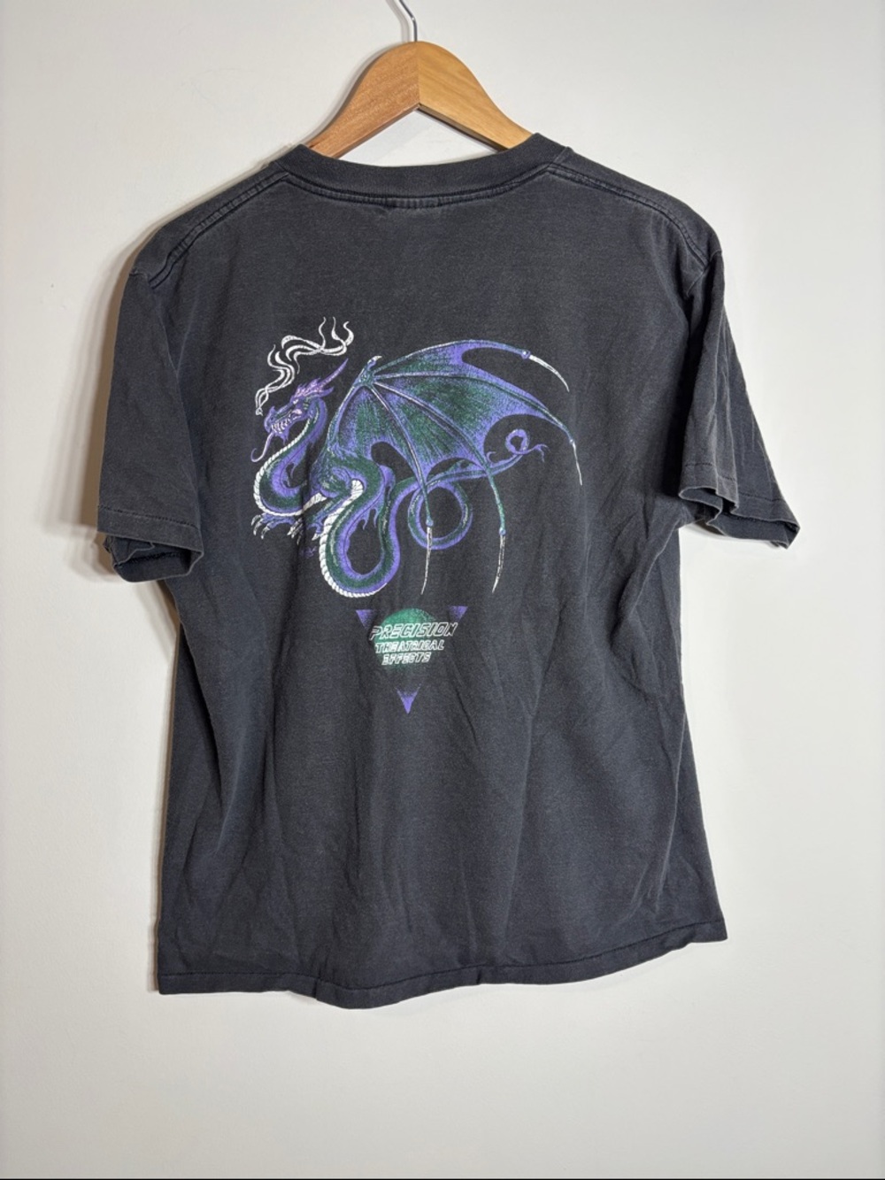 Vtg Precision Theatrical Effects Dragon Shirt Single Stitch